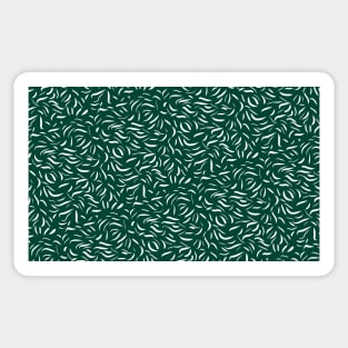 Green and White Abstract Lines Sticker